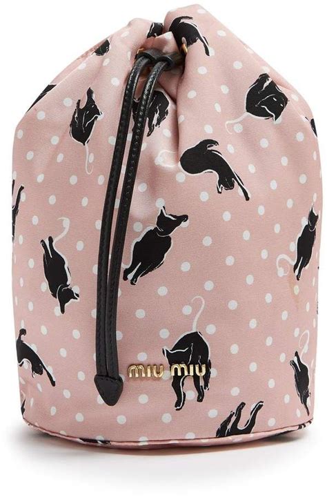 miu miu cat print pouch|Miumiu Miu Cat Pouch .